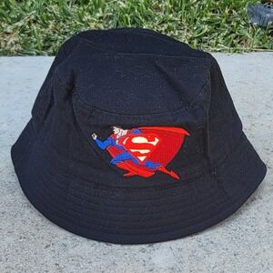 Vtg 1999 Warner Bros DC Comics Superman Kids Bucket Hat
